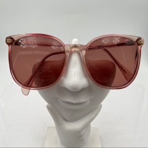 Vintage Diplomat Pink Translucent Round Sunglasses Frames Bobby